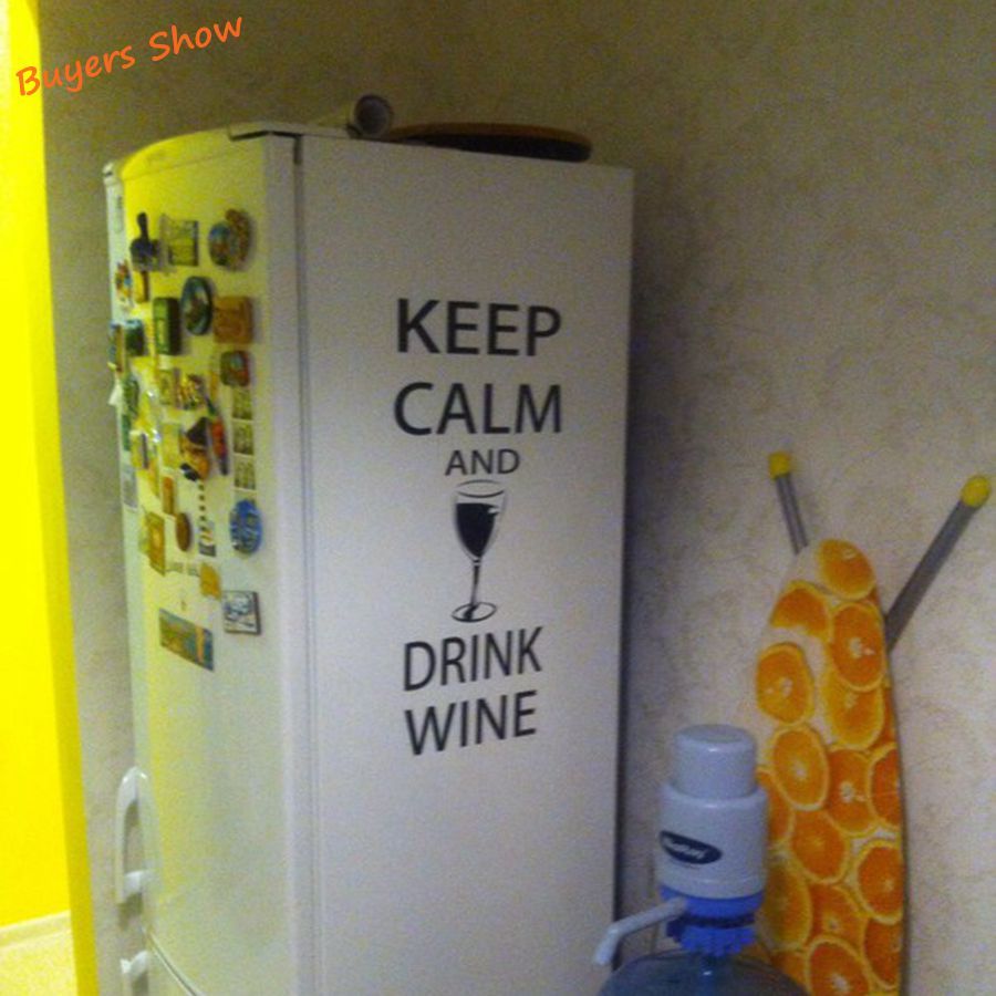 “keep Calm And Drink Wine” Wall Decals