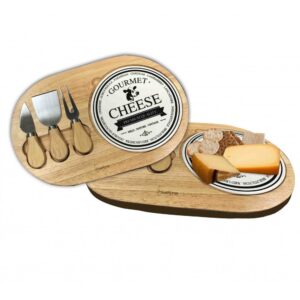 Maitre De Vin® 4-Piece Cheese Board Set (Rubberwood) | Wine Maven
