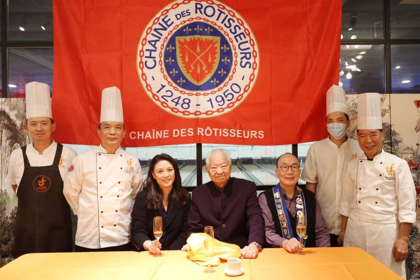 Bernice Liu attends a Chaîne des Rotisseurs event at Kamcentre Roast Goose in Hong Kong